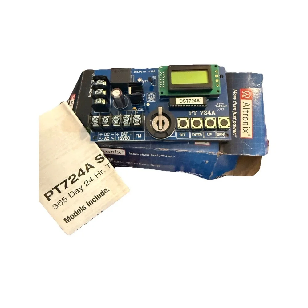 Altronix PT724A Timer, 365 Day 24 Hour 1 Channel, LCD‎ Display, Battery Charger